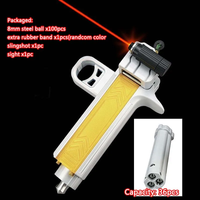 Outdoor Portable EDC Large Capacity Plastic Automatic Loading Magnetic Suction Rubber Band Rapid Shooting Camping Shooting Tool