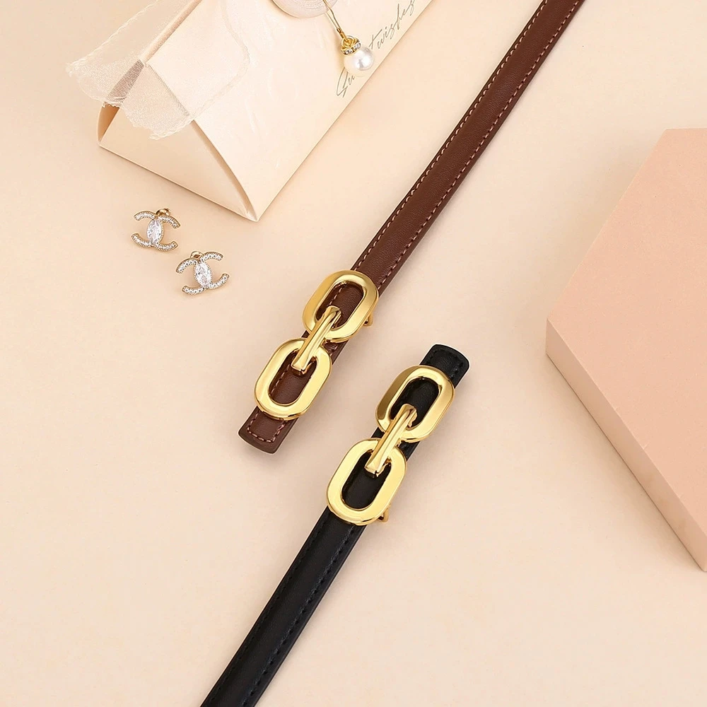 High-End Women's Belt; Fine and Light Luxury Fashion Decoration; Leather Belt for Women; Versatile 8-Shaped Belt for