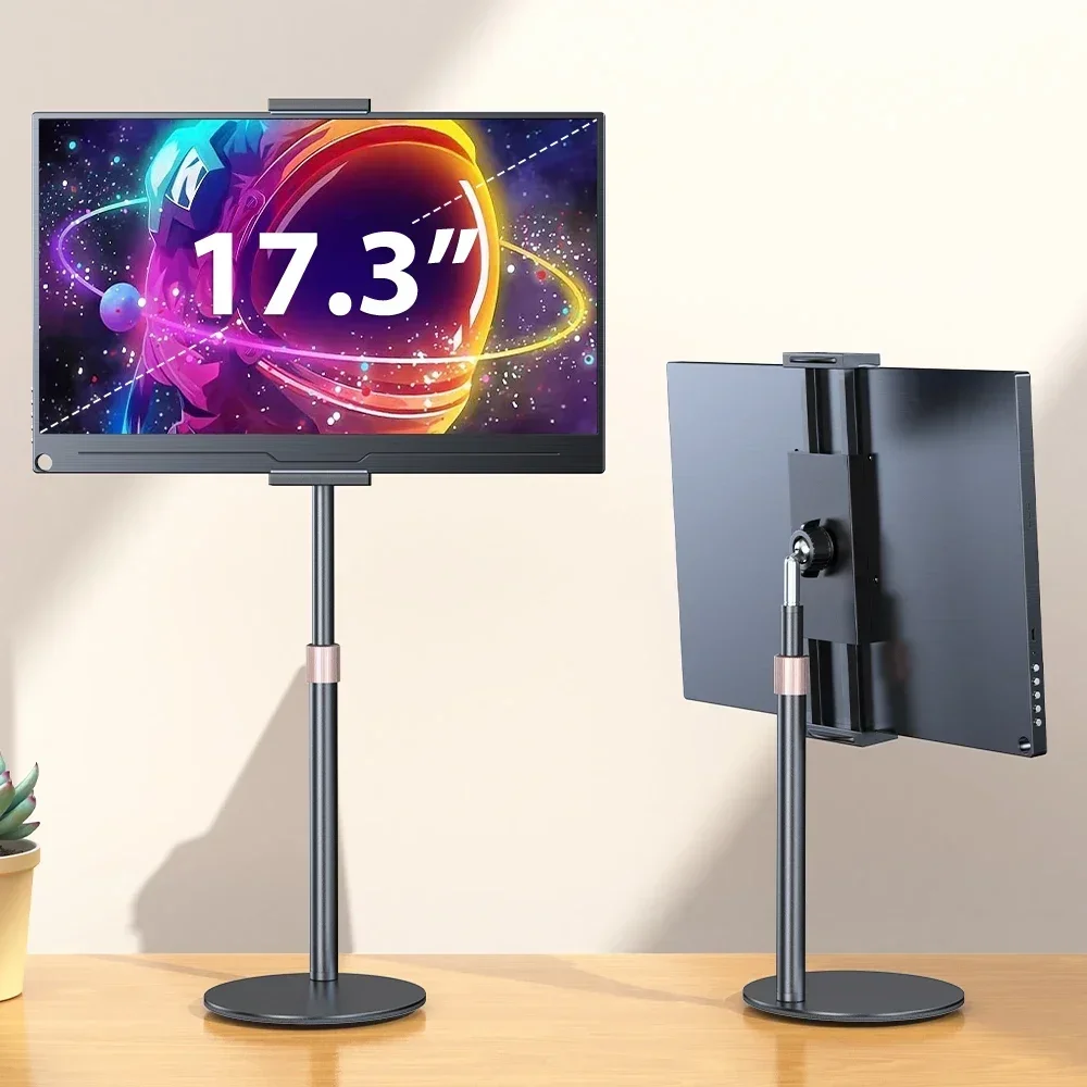 Portable Monitor VESA Stand for 15.6'' 17.3''  Adjustable 360° Swivel Bracket Tablet Holder Compatible with 4.7’’-17.3