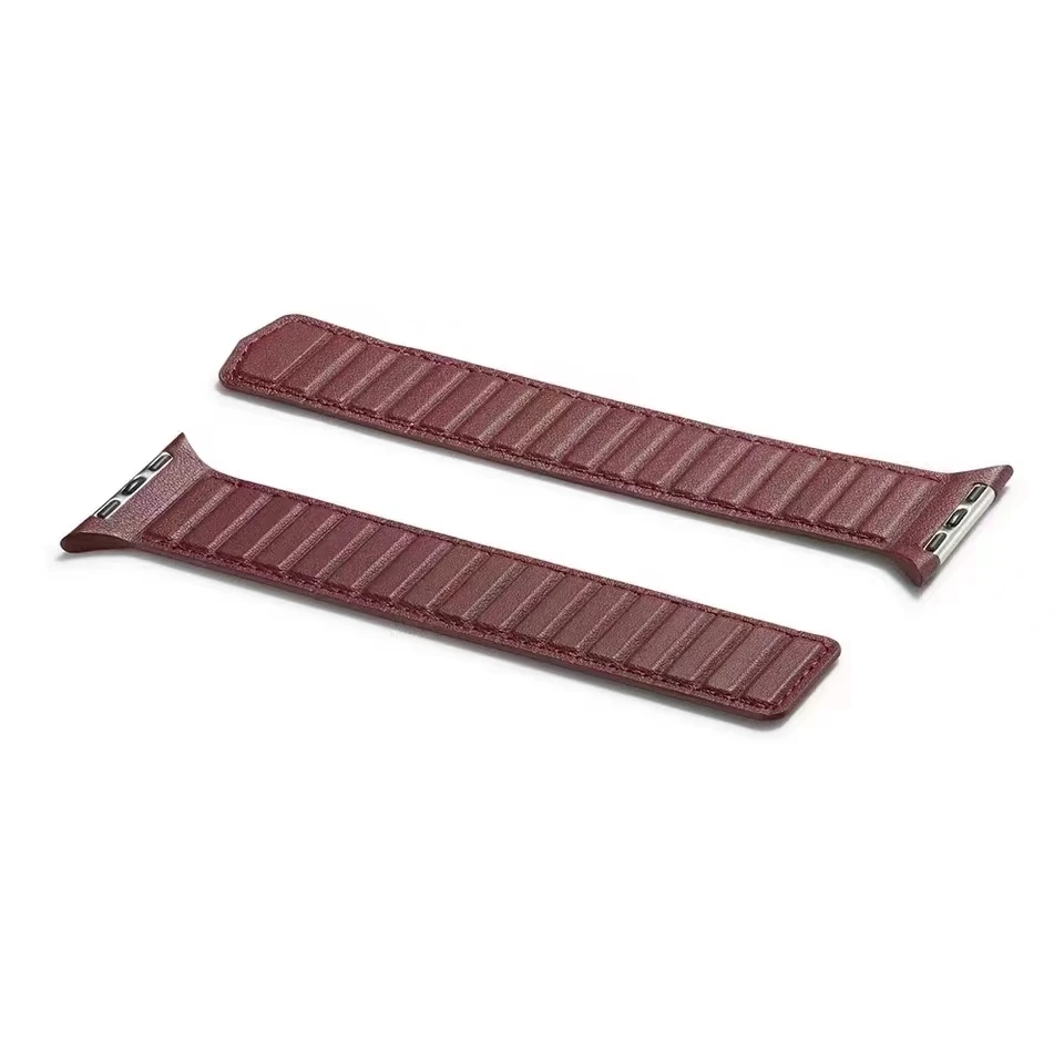 Leather magnetic loop strap for Apple watch Ultra 8 7 6 5 4 SE bracelet wristband for iwatch band 49mm 45mm 44mm 42mm 41mm 40mm