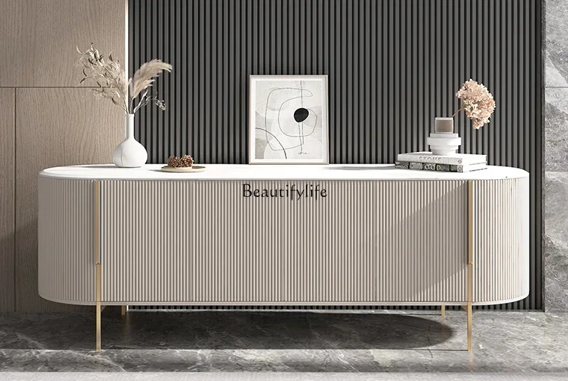 

LItalian light luxury rock panel TV cabinet small apartment simple modern living room floor cabinet storage