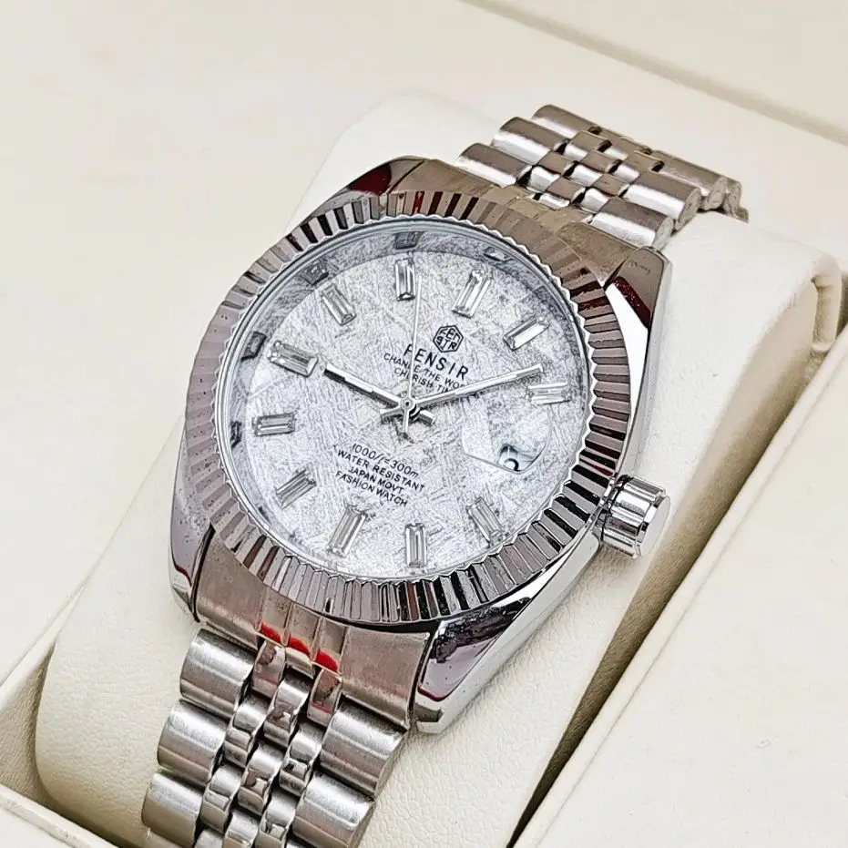 

Top Luxury Meteorite Series High-End Business Men's Watch, European and American Style, High Appearance Value, Light Luxury, Fashionable, Casual, Simple, Personalized, Waterproof, Calendar, Steel Band Watch for Men