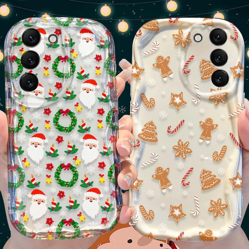 Christmas Pattern Case for Samsung Galaxy S24 S23 S22 S21 Ultra Plus S20 FE A73 A72 A71 A55 A54 5G A53 A52 A51 4G A50S A50 Cover