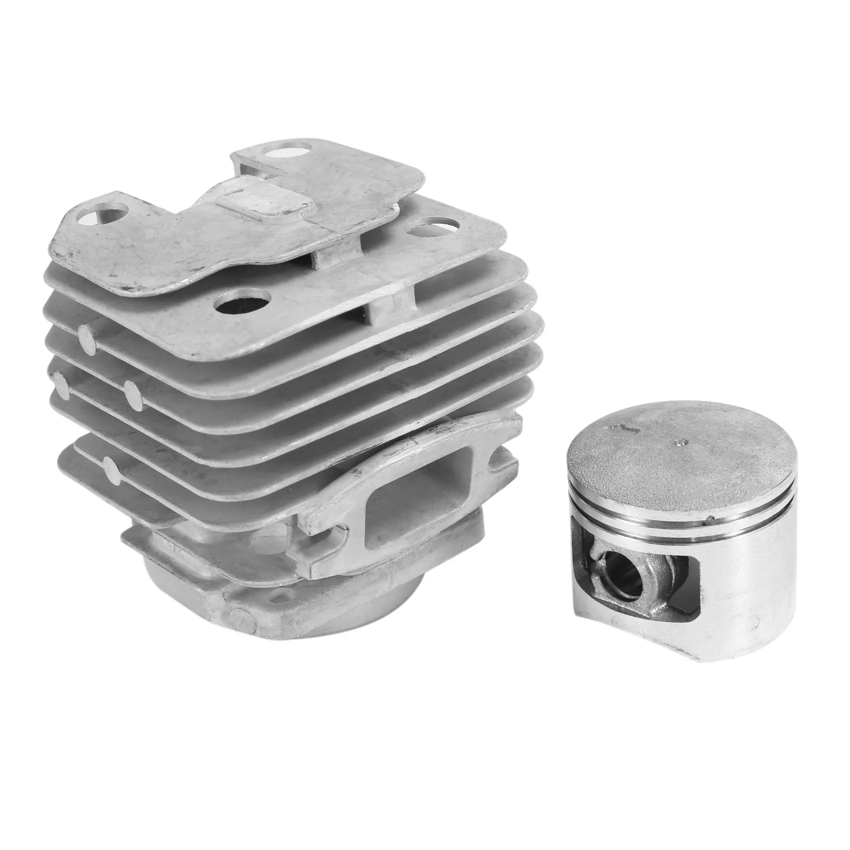 1 conjunto de cilindro e pistão para motosserra, diâmetro 45mm, adequado para 52 52cc, peças sobressalentes para motosserra a gasolina/óleo