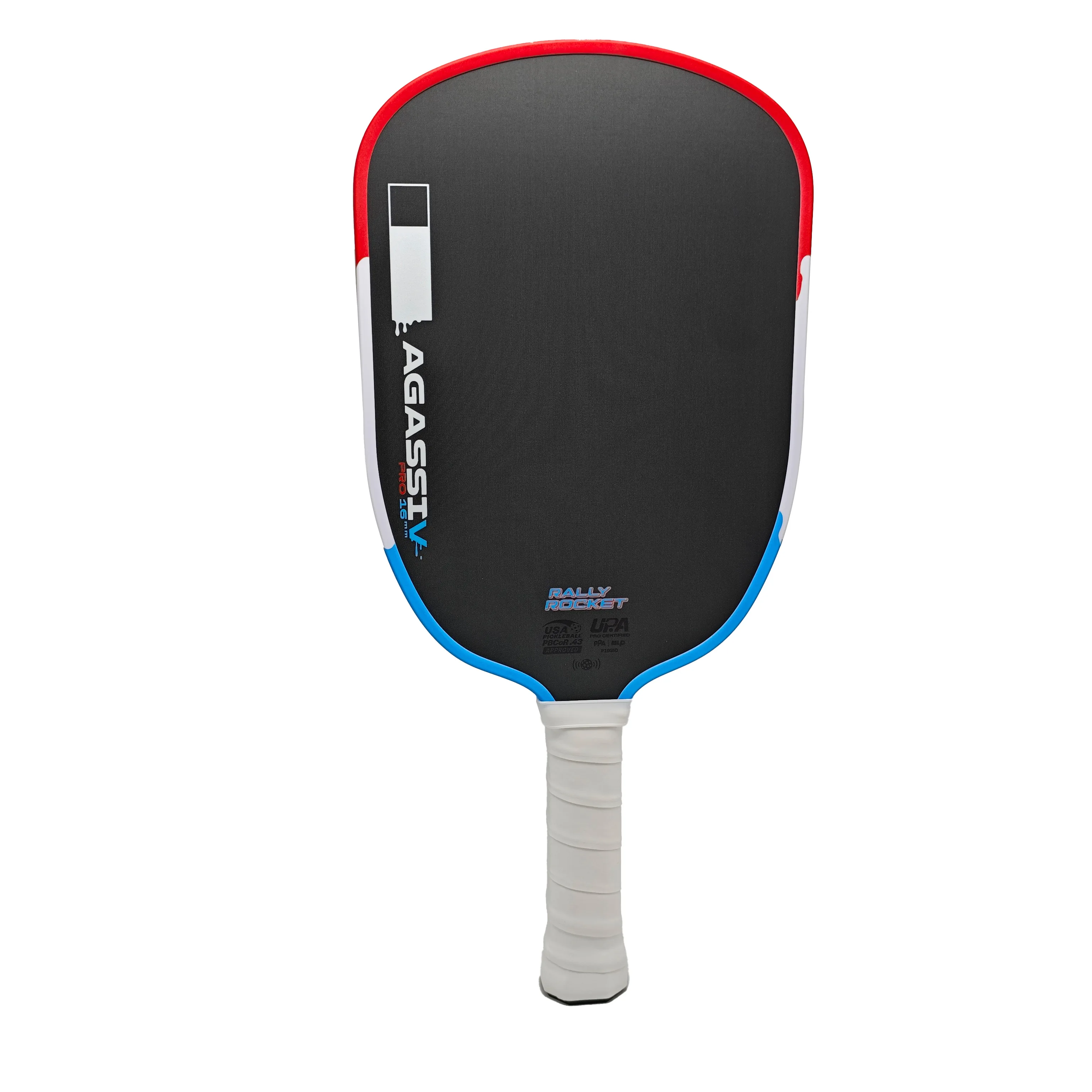 Pala de Pickleball Agassi Pro V Rally Rocket Hybrid 2026, 16mm 14mm GEN5, Marco Cinético de Fibra de Carbono Toray T700