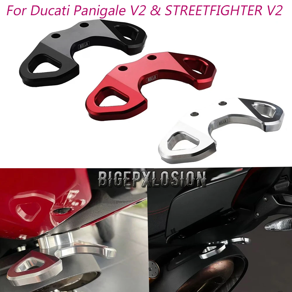 

For Ducati STREETFIGHTER V2 & Panigale V2 Motorcycle Hooks Strap Hooks Traction Assist Lashing Bracket Trailer Mounting Bracket