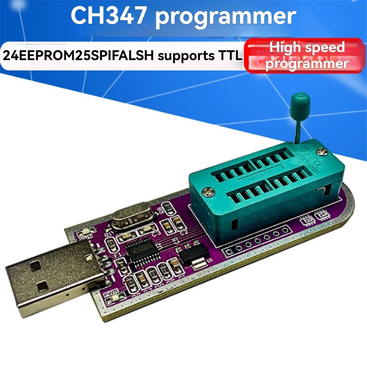 Высокоскоростной модуль программатора N18R CH347 24 EEPROM 25 SPI FALSH поддерживает TTL