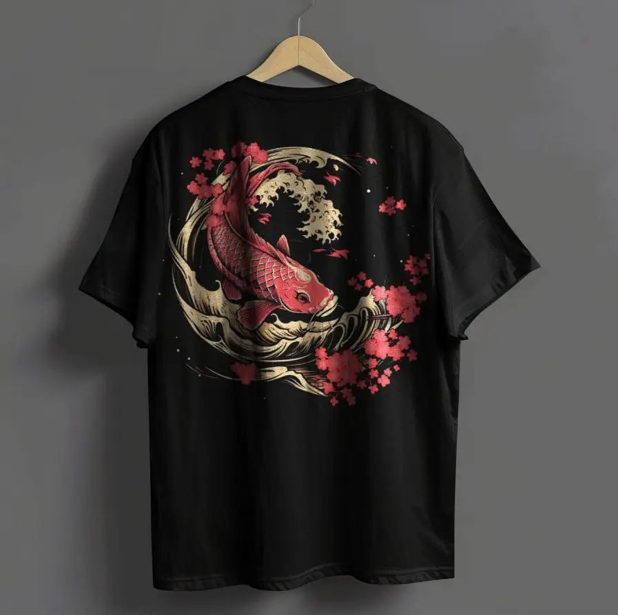 Japanese Koi Fish T Shirt Anime Kawaii Harajuku Cute