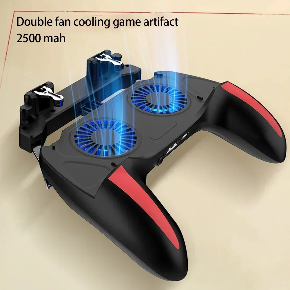 Gamepad For Dual Cooling Fan Game Cooler For Phone Dual Fan Cooling Grip Cell Phone Cooler Mobile Phone Cooler