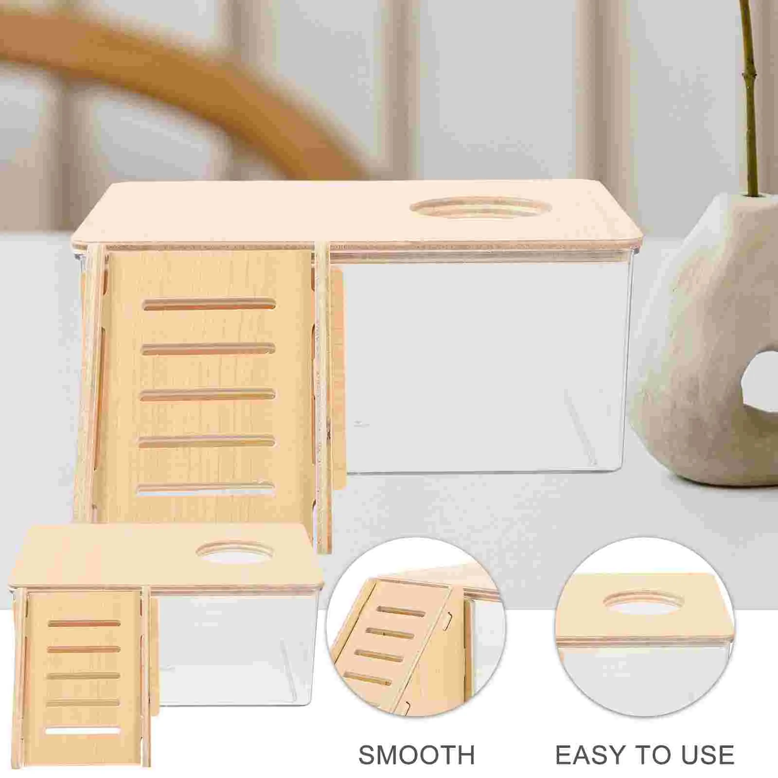 2Pcs Transparent Bath Box For Grooming Supplies Sand Basin Container Pet Bathroom Accessories Hamster Sand Bath Tub Small Pet