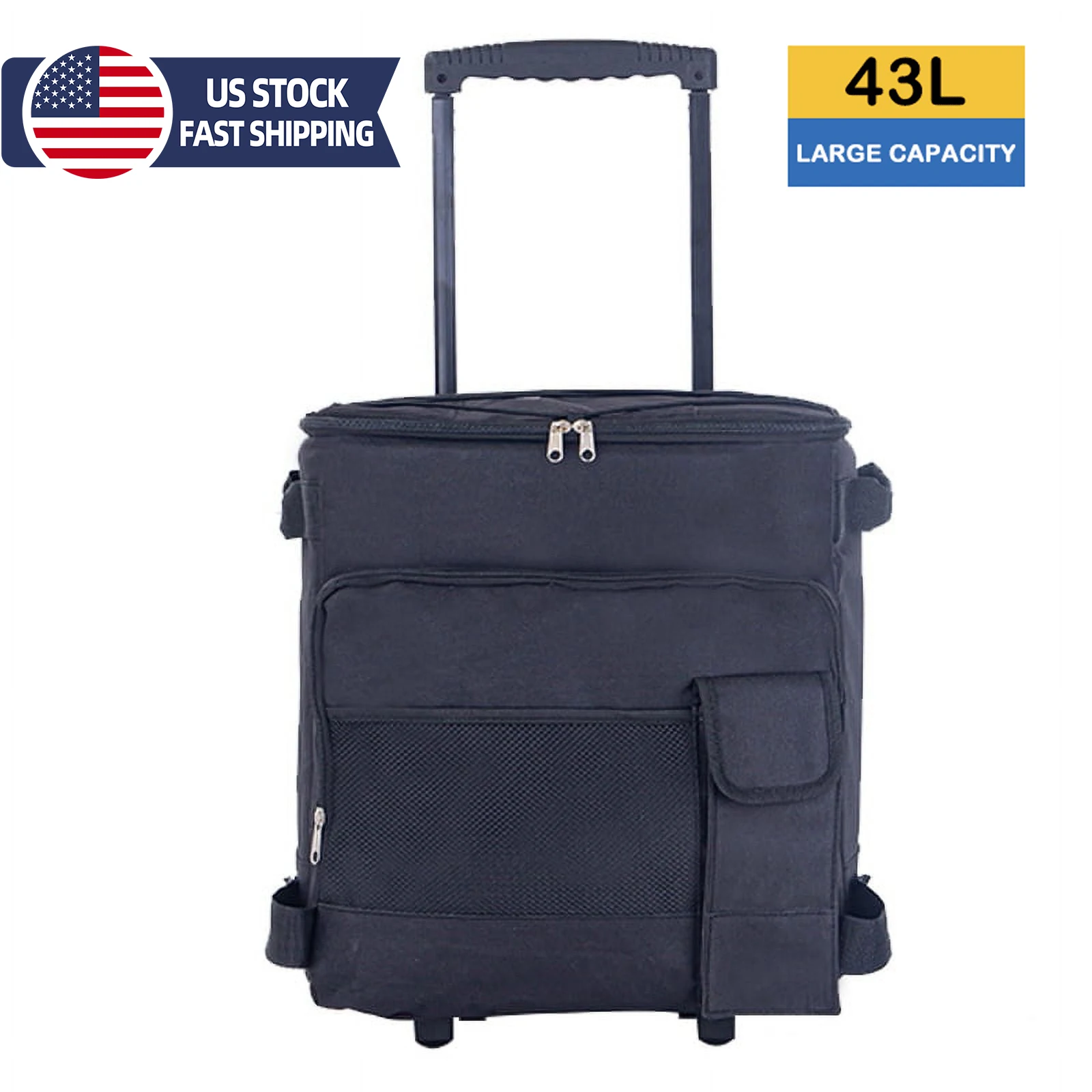 

Портативная сумка-холодильник, 43 л, большой вращающийся холодильник, сумка для кемпинга, пикника, сумка для льда, переноска для напитков, изолированные сумки, сумка для доставки пива, уличная