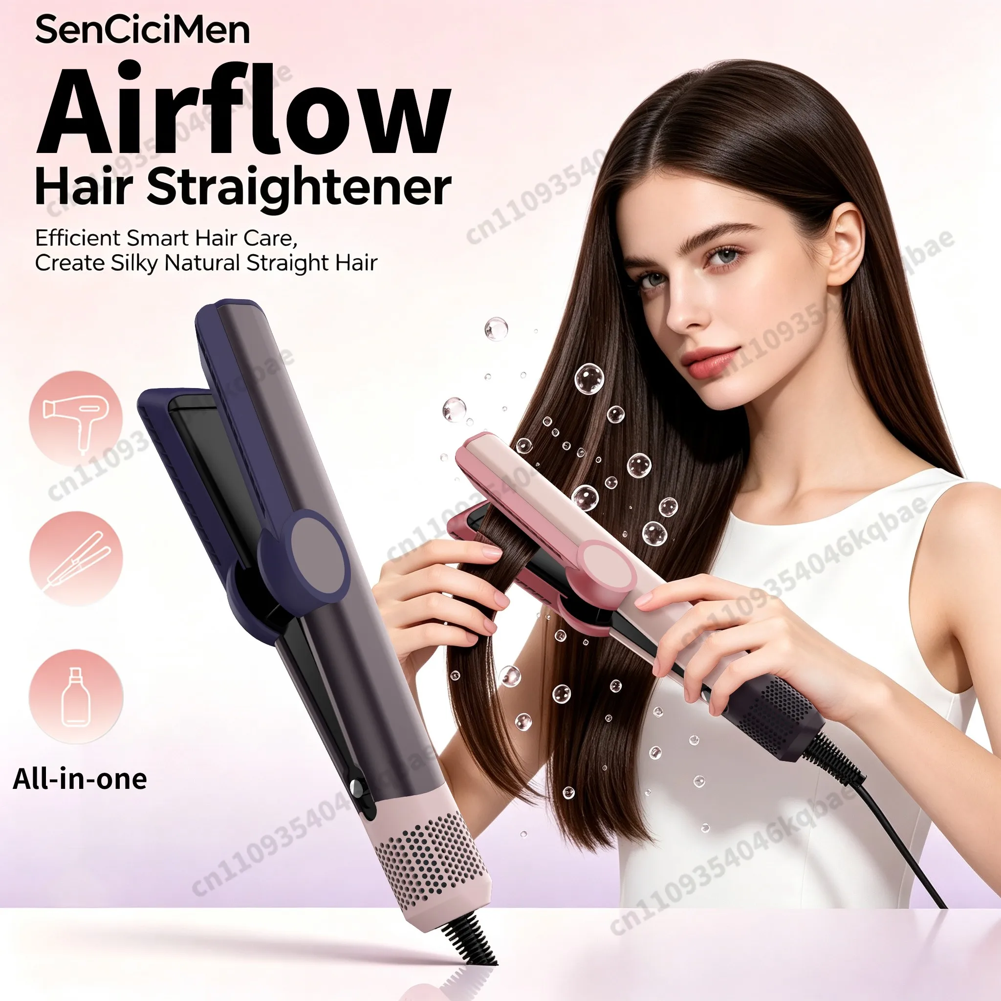 Professional Hair-care Styling Tool Hair Straightener & Hair Dryer Heat-Up Hair Flat Iron Negative Ion Iron Household Hair Dryer