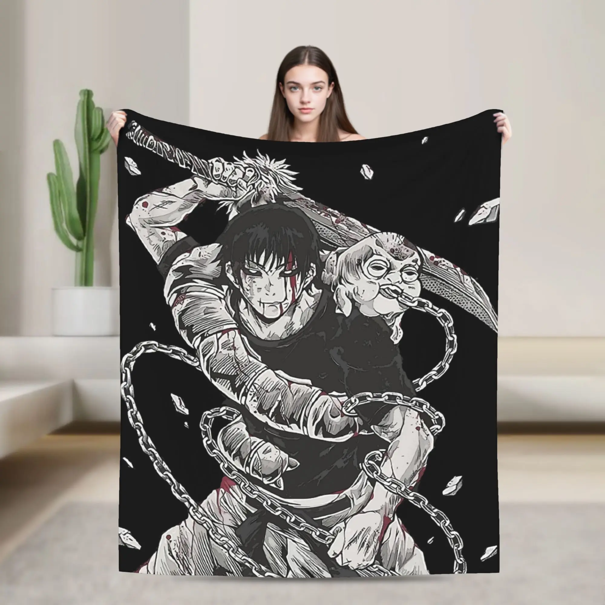 

Одеяло Toji Fushiguro JJK Anime Jujutsu Kaisen, коралловое флисовое плюшевое весенне-осеннее теплое одеяло для дивана, автомобиля, покрывала