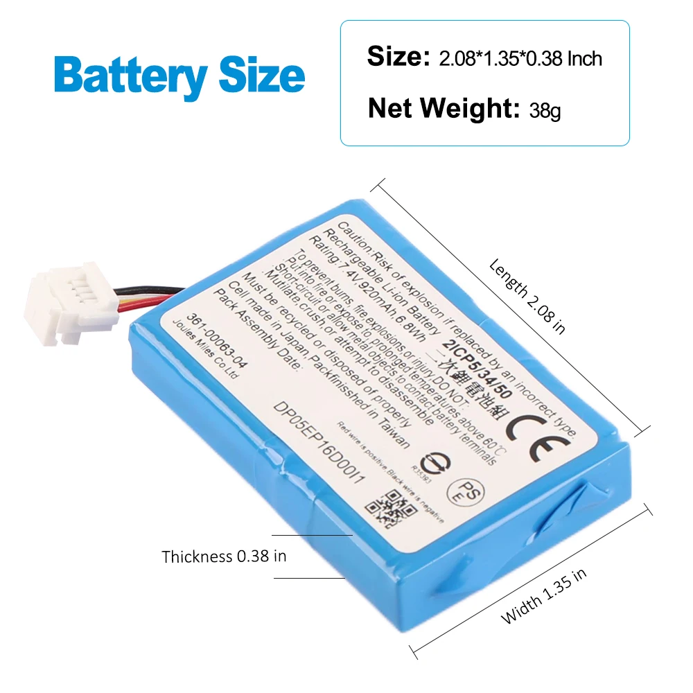 KingSener 361-00063-04 Replacement Battery For BMW Navigator 5 6 361-00063-00 7.4V 6.8Wh Good Quality