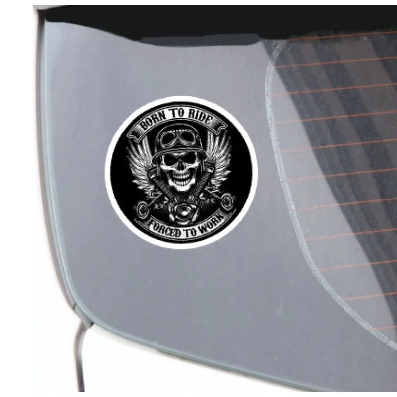 Car stickers BORN TO RIDE Skull cars with reflective motorcycle Ghost Rider fuel tank cap car stickers