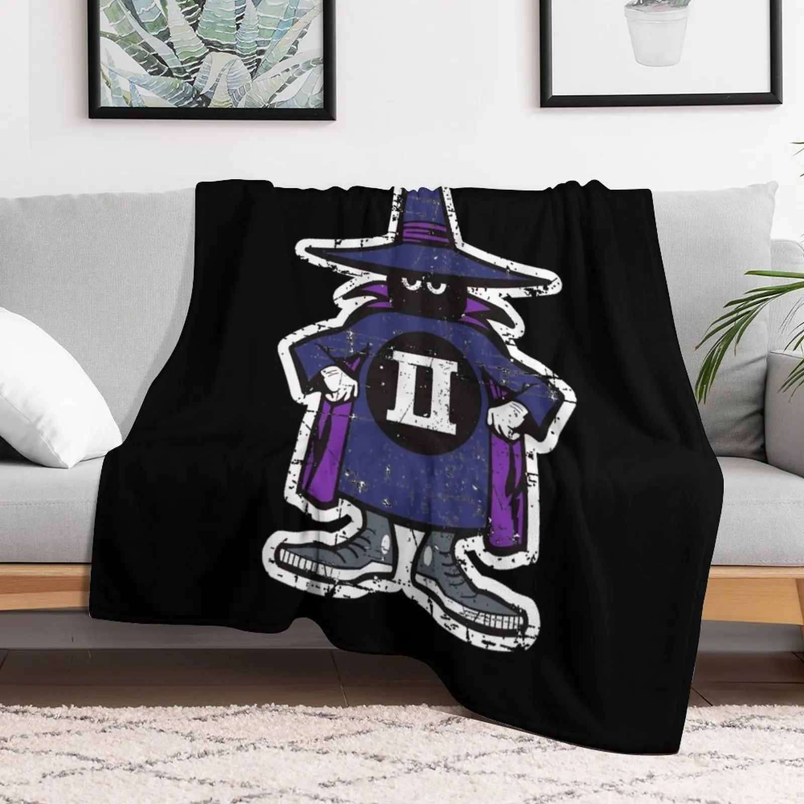 Spooky F-4 Phantom II - Navy Blue - Grunge Style Throw Blanket Cute Plaid Soft Plaid sofa bed Blankets