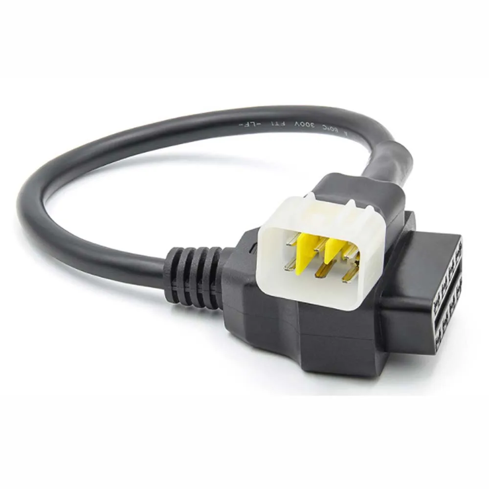 OBD2 16pin To 6 Pin Cable for DELPHI Motorcycle for Delphi Locomotive Adapter 6PIN Tansfer Cord Car Diagnostic Detect Connector