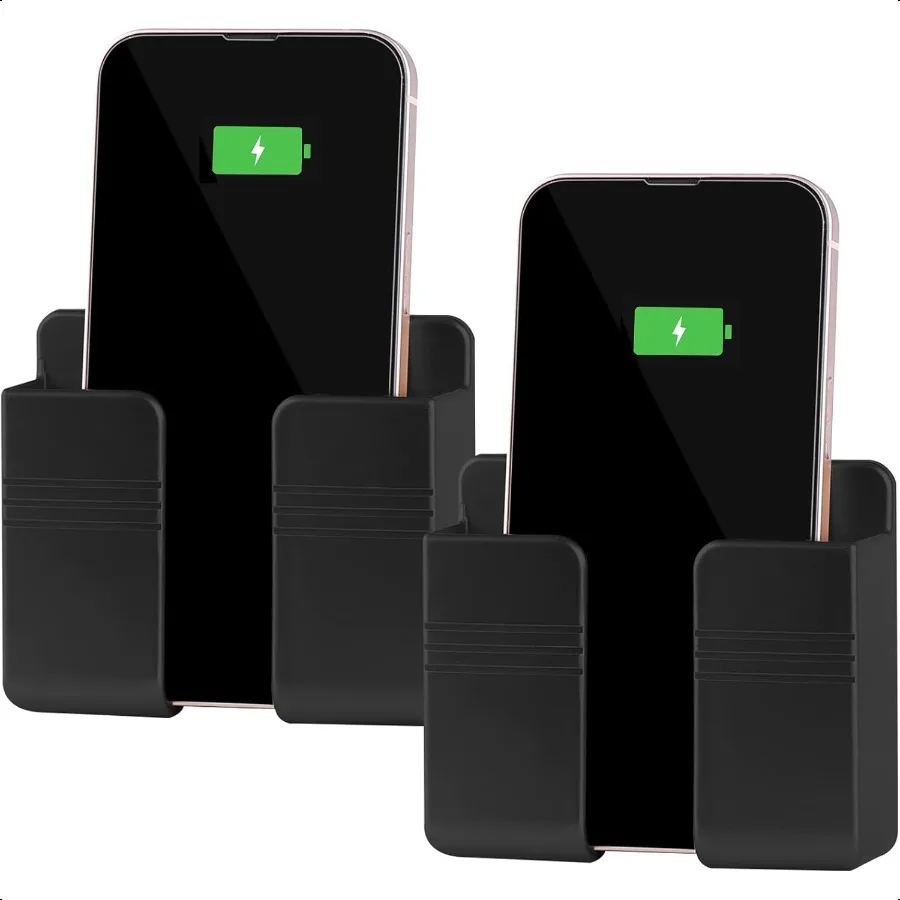 

2шт. Держатель для телефона. Настенная подставка для телефона с самоклеющейся крышкой. Держатель телефона для зарядки автофургона. Совместим с iPhone и Android.