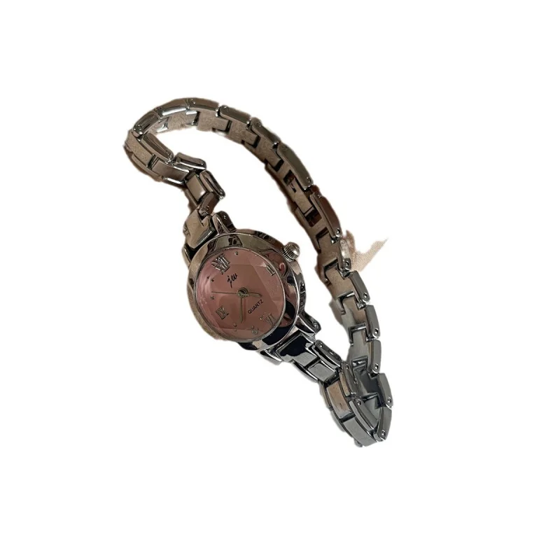 Niszowy okrągły mały zegarek Student Mori Style Bransoletka Stalowy pasek Prosty, pełen wdzięku i drobny zegarek dla kobietMiękki luksusowy retro