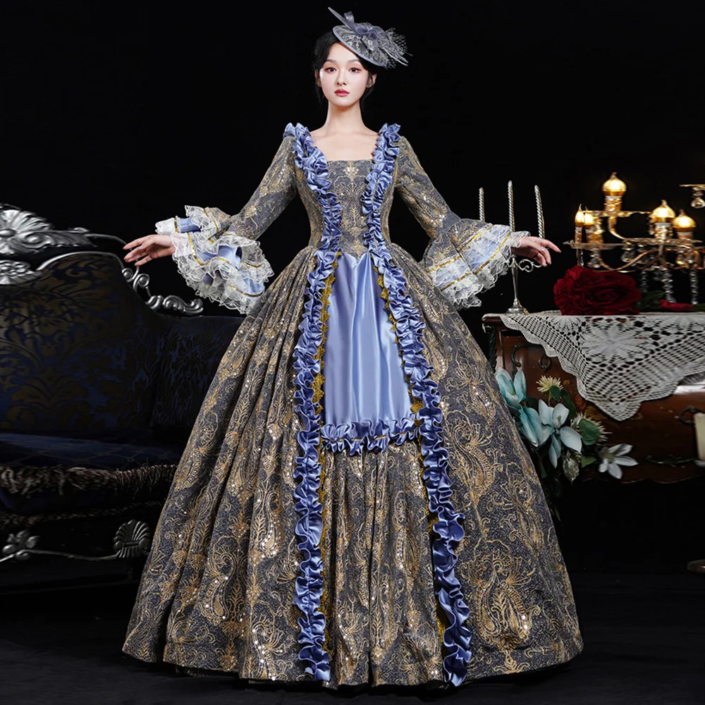 18th Century Historical Period Dress for Women Rococo Baroque Elizabeth Ball Gown