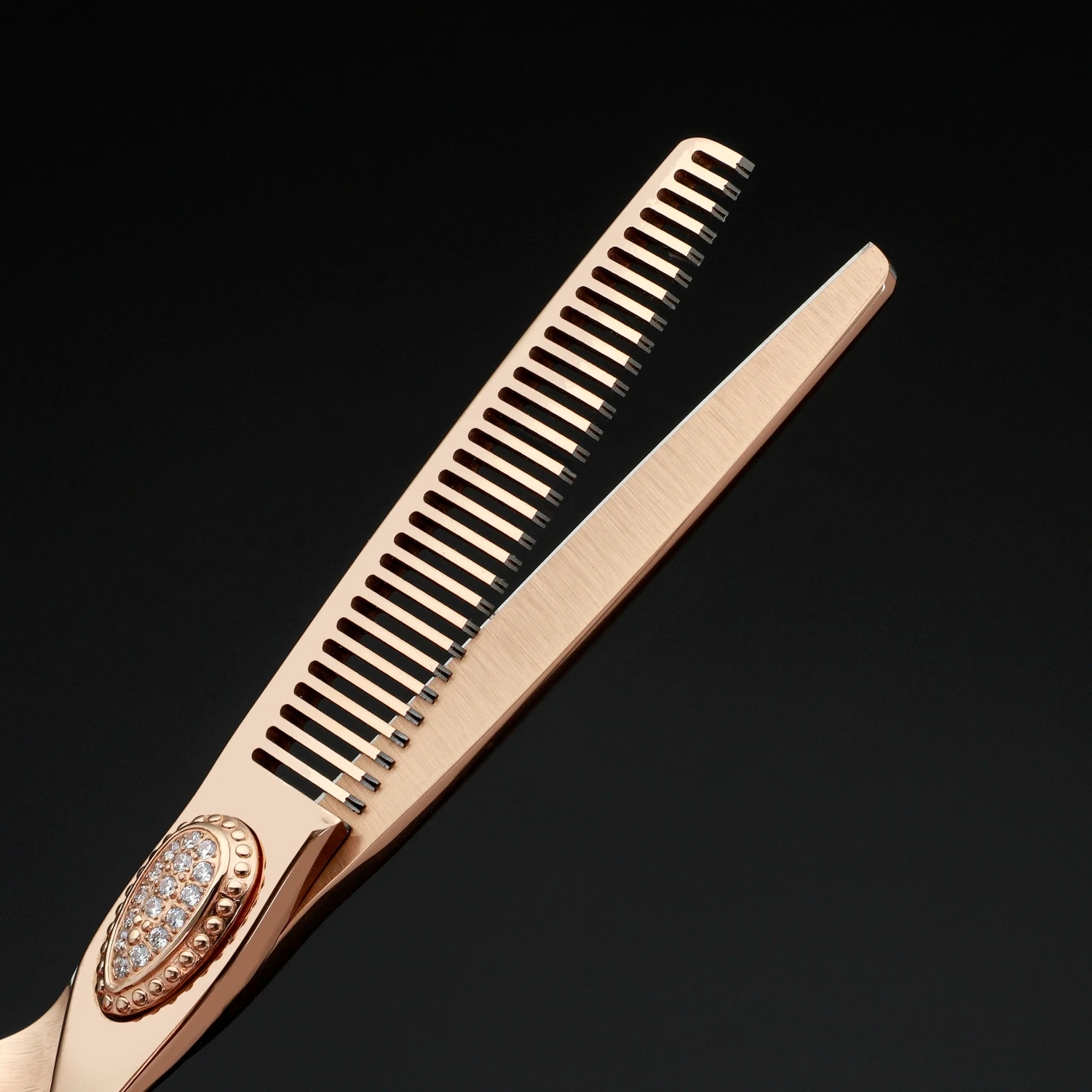 Professionelle Friseurschere aus Roségold, Friseurschere aus erstklassigem VG10-Stahl, 6 bis 7 Zoll Friseurschere, scharf und langlebig – Detail 13