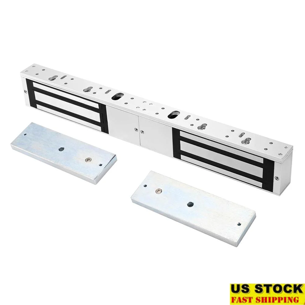 Dual Door 1200lbs Holding Force Electromagnetic Lock Access Control System Stainless Steel Fail Safe 12V Wide Applications