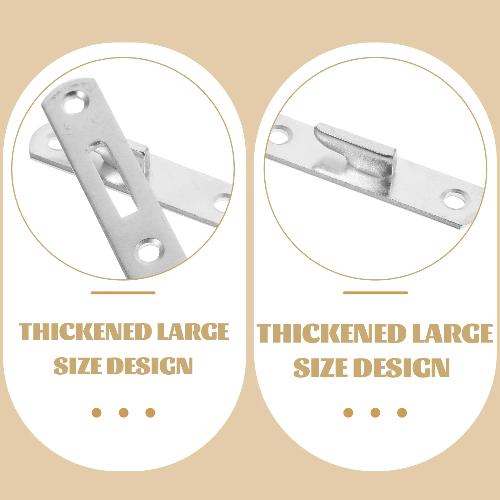 4 Pcs Bed Hinge Bedframe Rail Brackets Buckle Fasteners Plate Headboard For Metal Hinged Accessories Stainless Steel Hooks