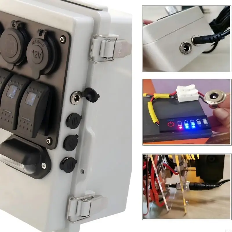  Waterproof 5 Gang Rocker Switches Box 12V 24V For Yacht Marine Boat Control