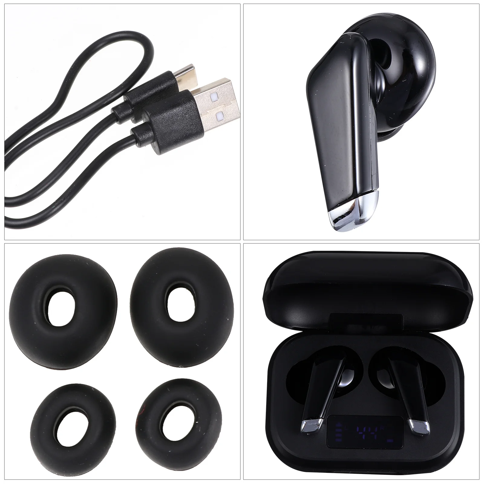 

1 set 1 Set Wireless Earbuds Waterproof Sweat-Resistant Stereo Headphone Noise Cancelling In-Ear Sports Headset For Running Gym