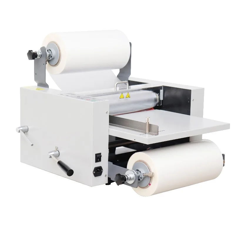 

WD-380 Wholesale Desktop Manual Paper Feeding High-speed 365mm/14.3'' Electric Hot Roll Laminating Machine