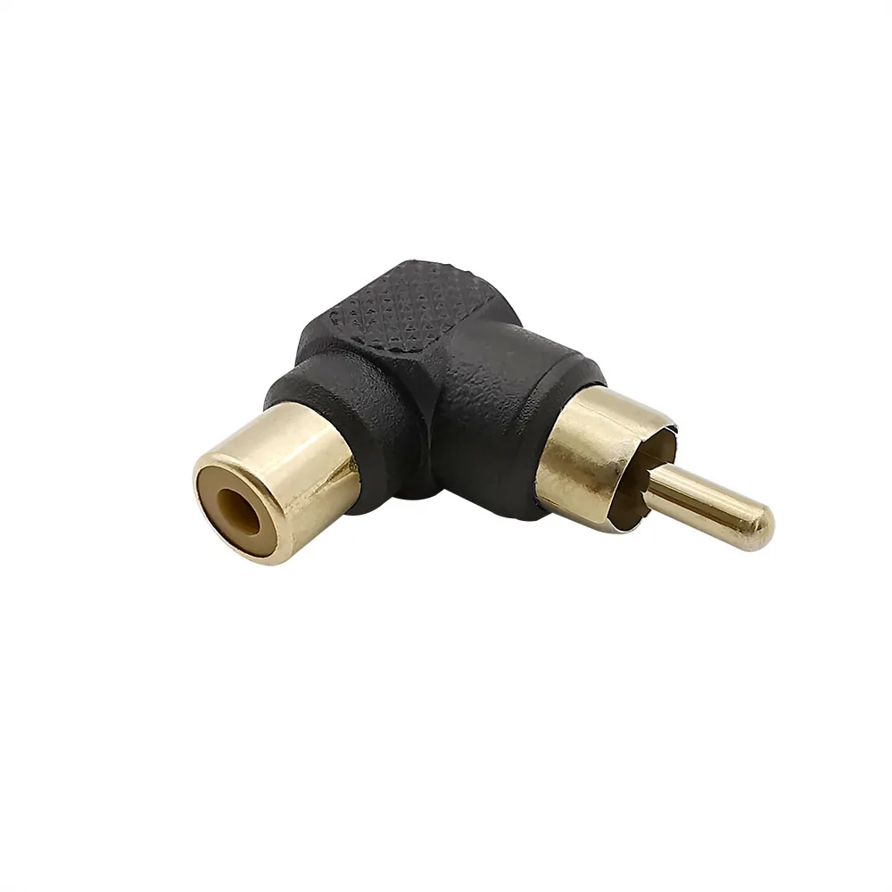 10 Teile/los 90 Grad RCA Männlich zu Weiblich Audio Adapter RCA Stecker Jack Rechten Winkel Ellenbogen Stecker Rot Schwarz – Detail 5