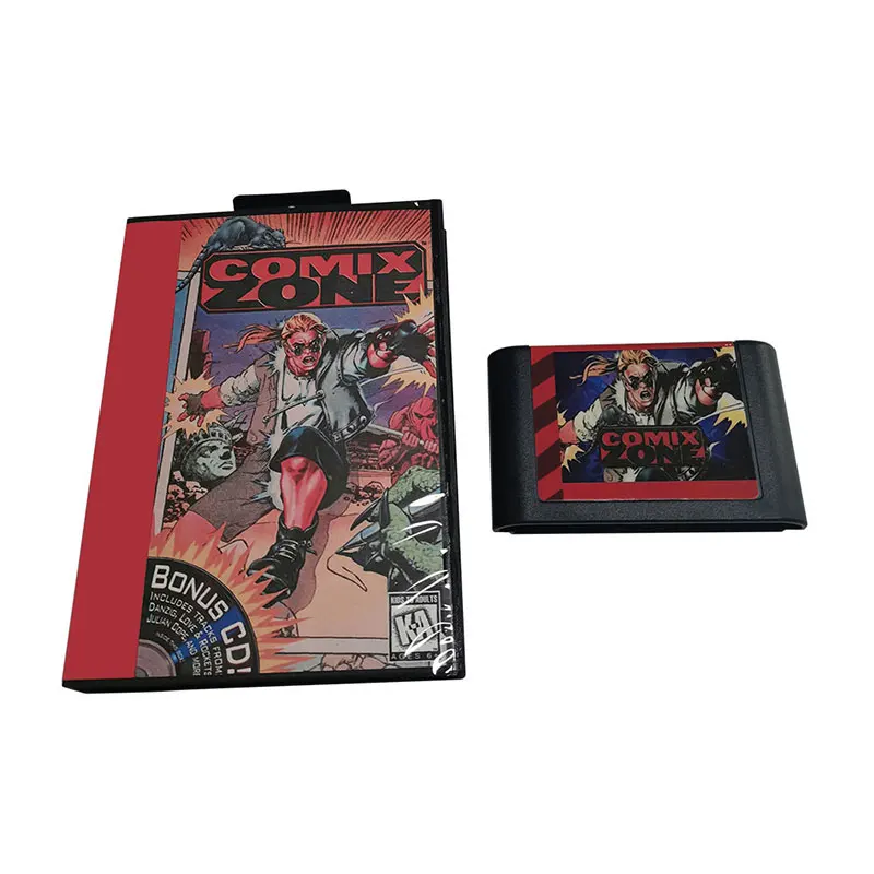 Игровой картридж Comix Zone MD для 16-битной игровой консоли NTSC и PAL