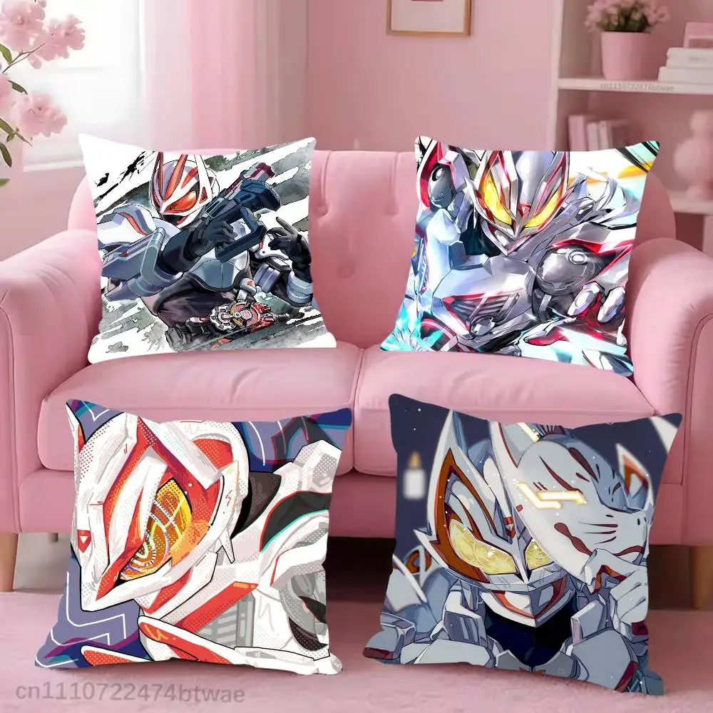 K-Kamen Rider G-Geats Pillow Case For Sofa Bedroom Living Room Plush Cushion Cover Decorations and Protector