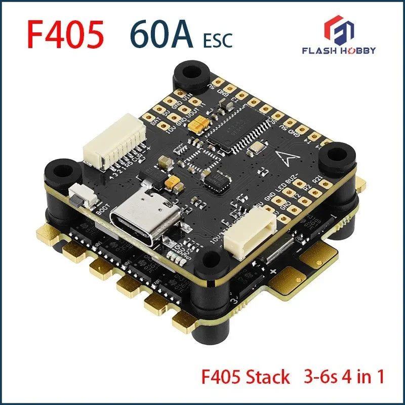 AvaCoreFlash Hobby F405 60A 80A Flight Controller ESC Stack For FPV Racing Drone Quadcopter