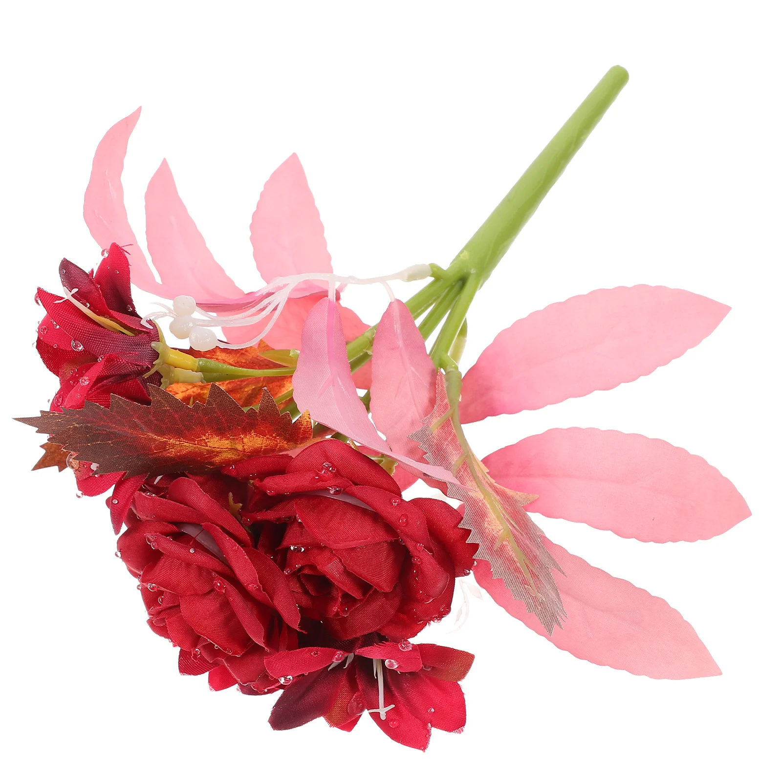 

Artificial Bouquet Imitation Flower Bouquet Plastic Realistic Fake Flowers for Home Office Wedding Table Centerpiece