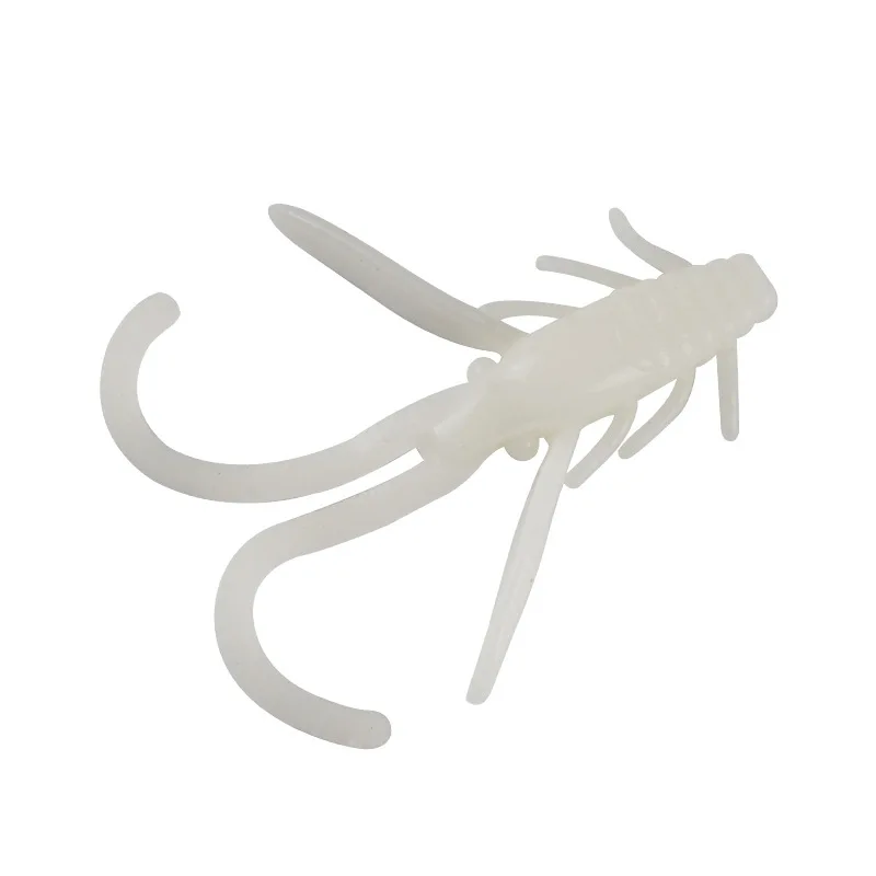 MUKUN 20 Stück 3cm/0,3g 4cm/0,7g Mini TPE Schwimmender Weichköder Wurm Weicher Angelköder Garnelen-Imitat für Barsch und Karpfen – Detail 10