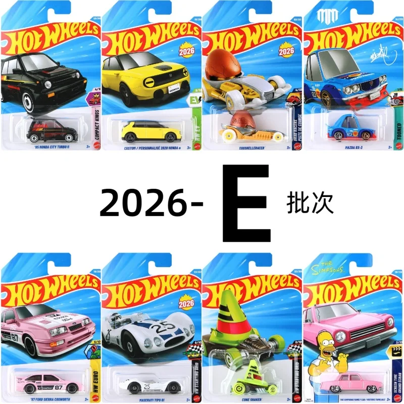 Hot Wheels 2026 E Batch Mainline Diecast Alloy Car Models Custom 2020 Honda E Classic For Kids Car Collectors Collection Play