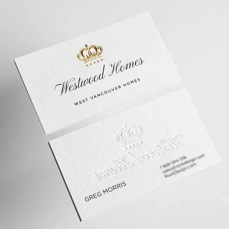 

Customized Business Cards, High-end Commercial Creative Cards, Embossed Paper, Double-sided Printing of Business Cards