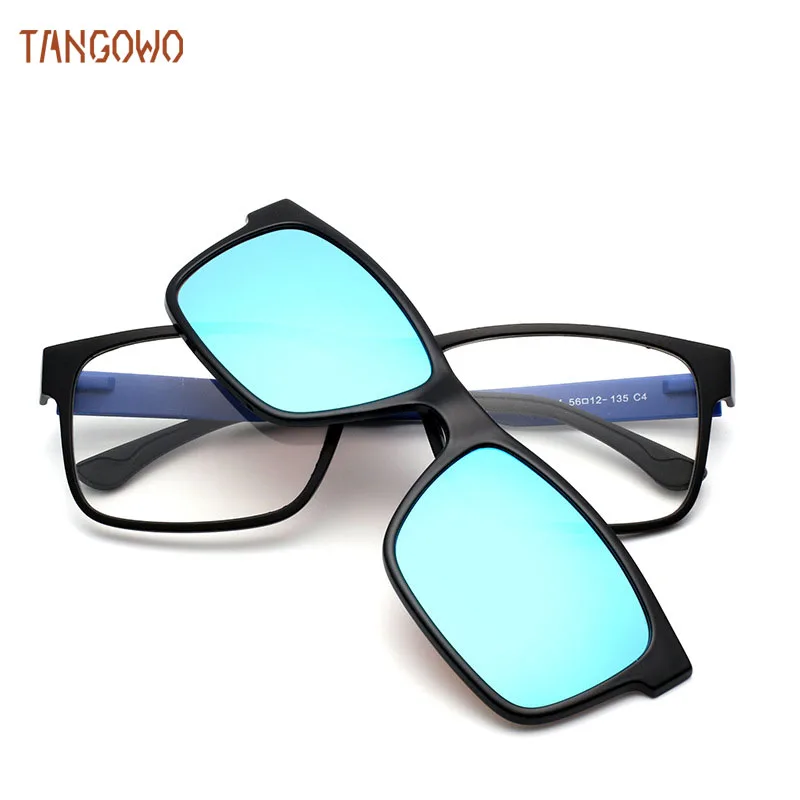 TANGOWO Prescription Glasses Man Style Clip-on Magnetic Men's Eyeglasses Lunette Computer Eyepieces for Reading Sunglasses Women