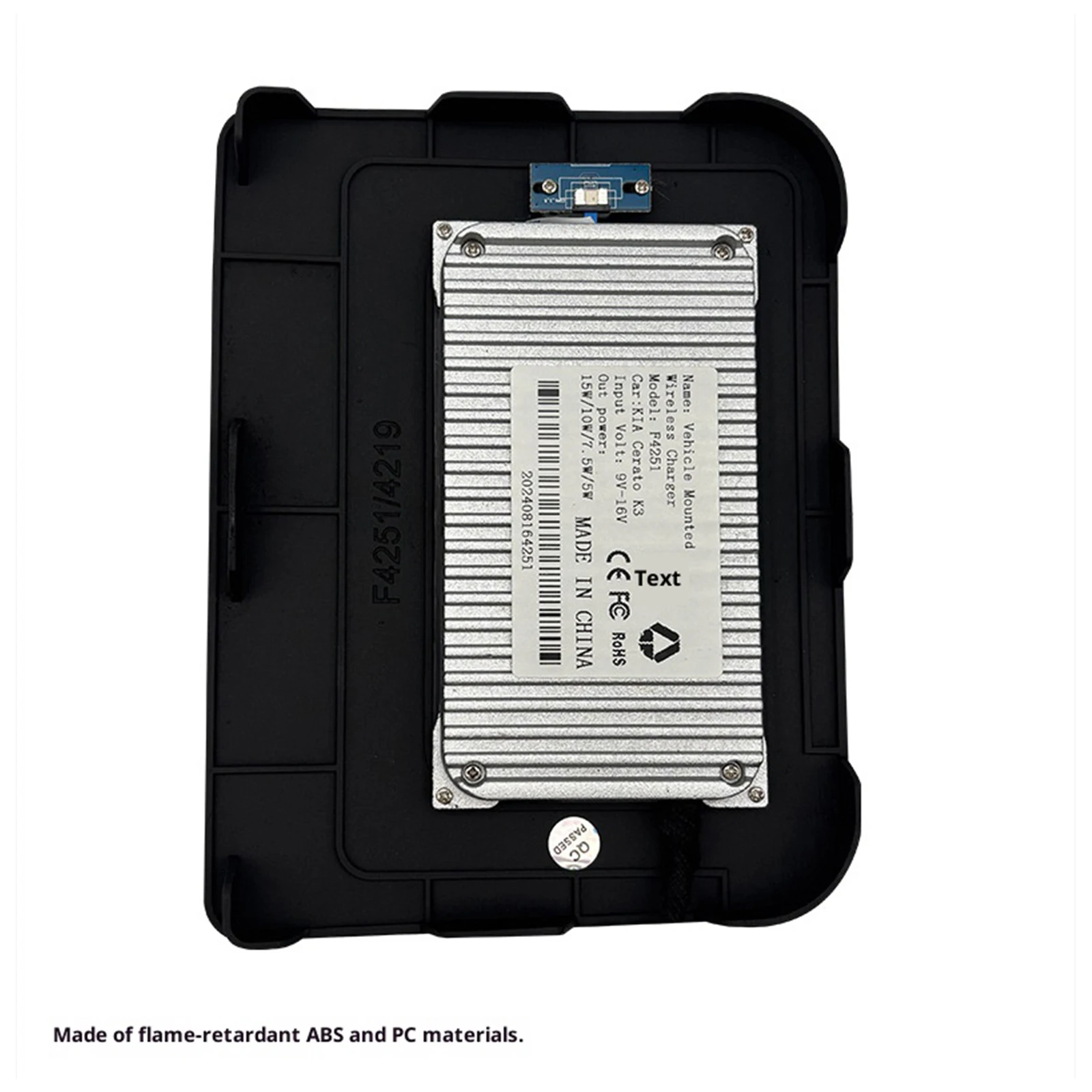 Leaset لكيا K3 سيراتو 2015-2017 سيارة وحدة التحكم المركزية شاحن الهاتف شاحن لاسلكي سريع شحن لوحة شحن حامل #5