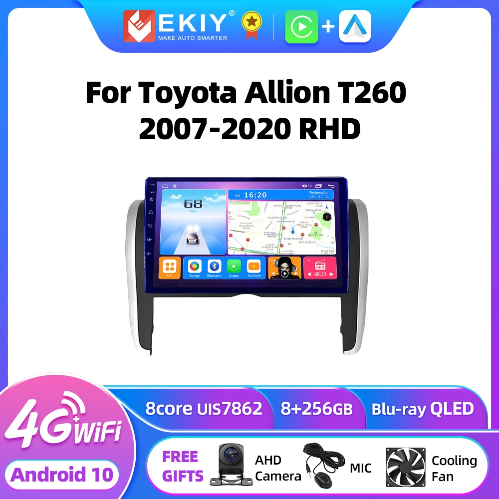 

EKIY T7 Android Car Radio For Toyota Allion T260 2007-2020 RHD Multimedia Video Player Carplay No 2Din DVD Navigation Stereo GPS