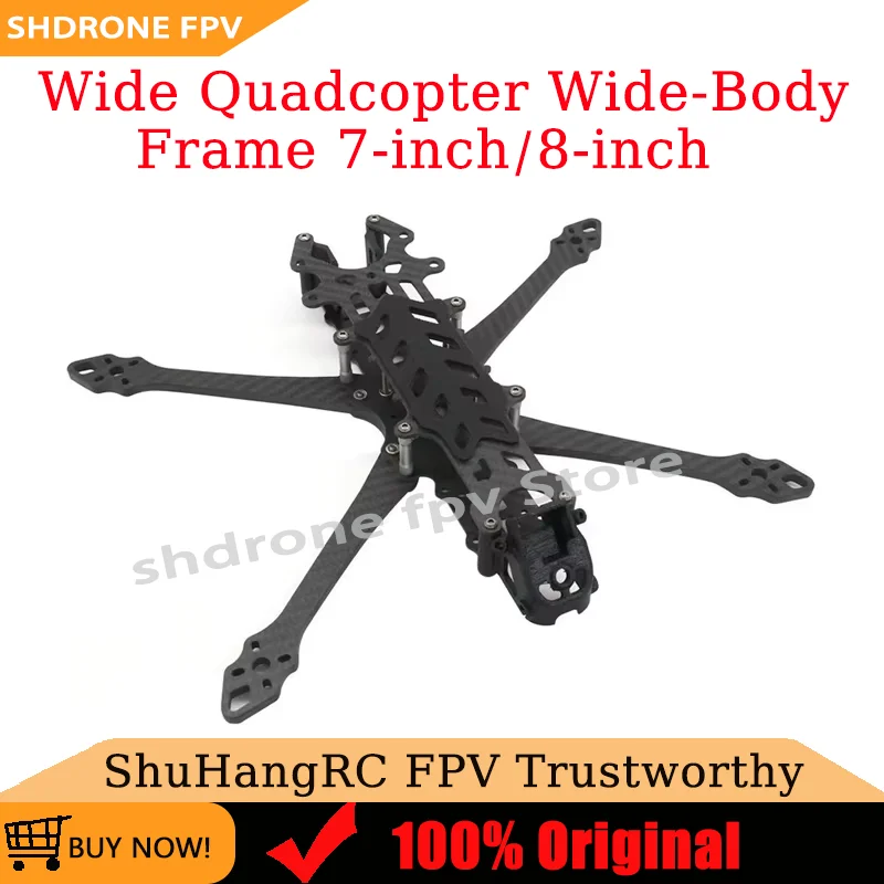 ShuHangRC FPV 7-inch & 8-inch Wide-Body Carbon Fiber Frame for Quadcopter FPV Racing Drones FPV Aerial Photography Model Frame