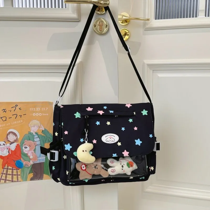 Star Print Ita Shoulder Lightweighte Bags Woman Crossbady Bag Sweet Girl Bolso Student Sac Femme Square Bolsos De Mujer