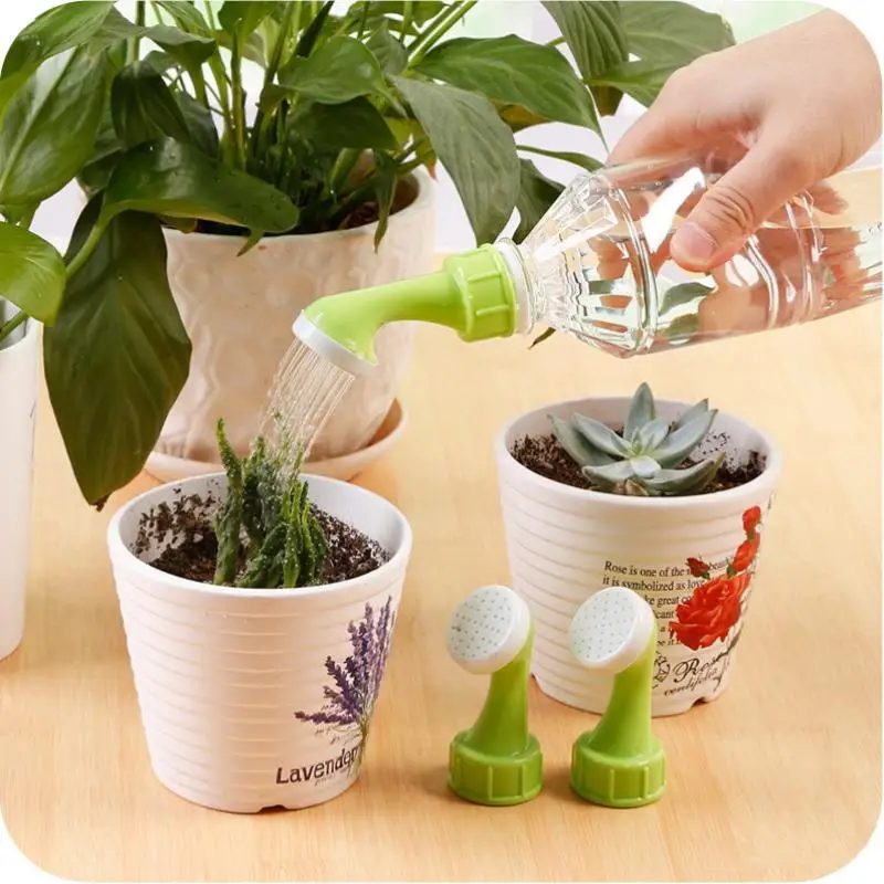 2Pcs/set Watering Nozzles Plastic Garden Spray Waterer Sprinkler Portable Plant Garden Glass & Bottle Watering Nozzle Tool