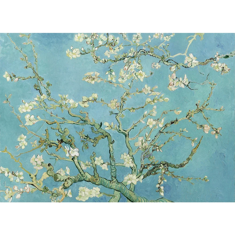 Jigsaw Puzzle 1000 Pieces for Adult Van Gogh Almond Blossom Environmentally Friendly Paper Christmas Gift Toy