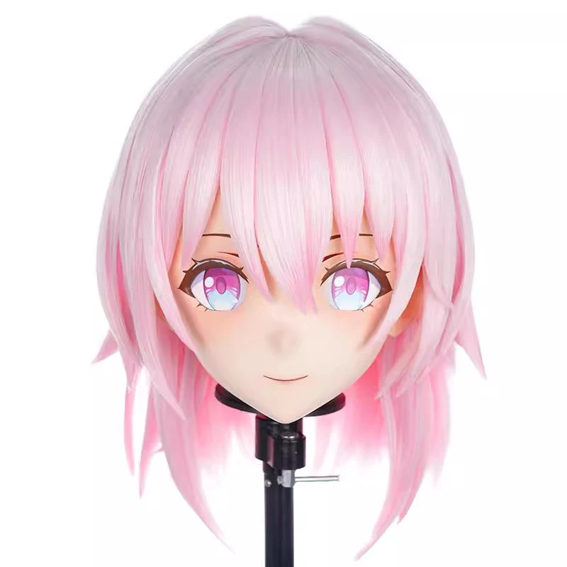 

Full headband lockHandmade Customize Doll Cartoon Character Kig Cosplay Kigurumi Mask Resin Japanese Anime Kigurumi Masks
