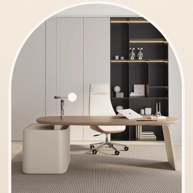 デザイナー木製オフィスデスク,ソケット付きオフィスデスク,エグゼクティブテーブル,白い書き込み,モダンなオーガナイザー,家庭