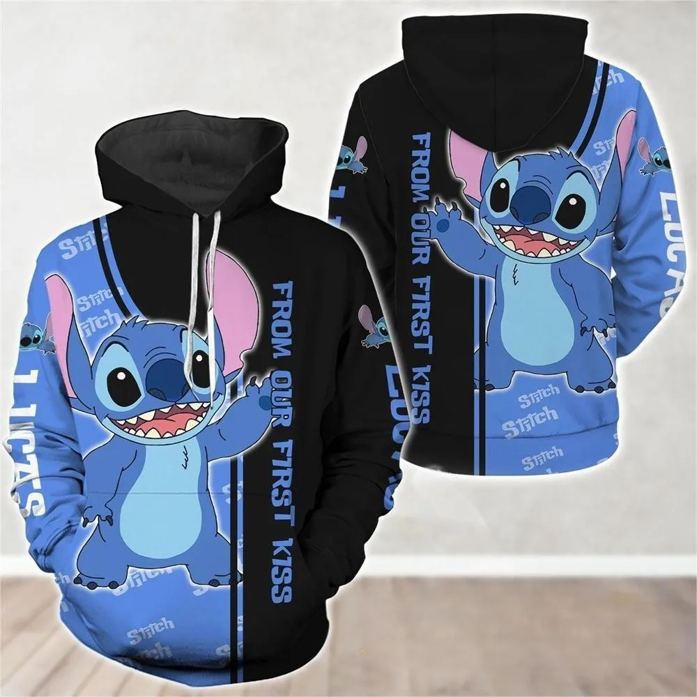 غرزة الملاك ثلاثية الأبعاد طباعة البلوز الرياضة الرجال النساء عادية فضفاض الشارع Harajuku Y2K طويلة الأكمام زوجين هوديي الملابس الشتوية #4