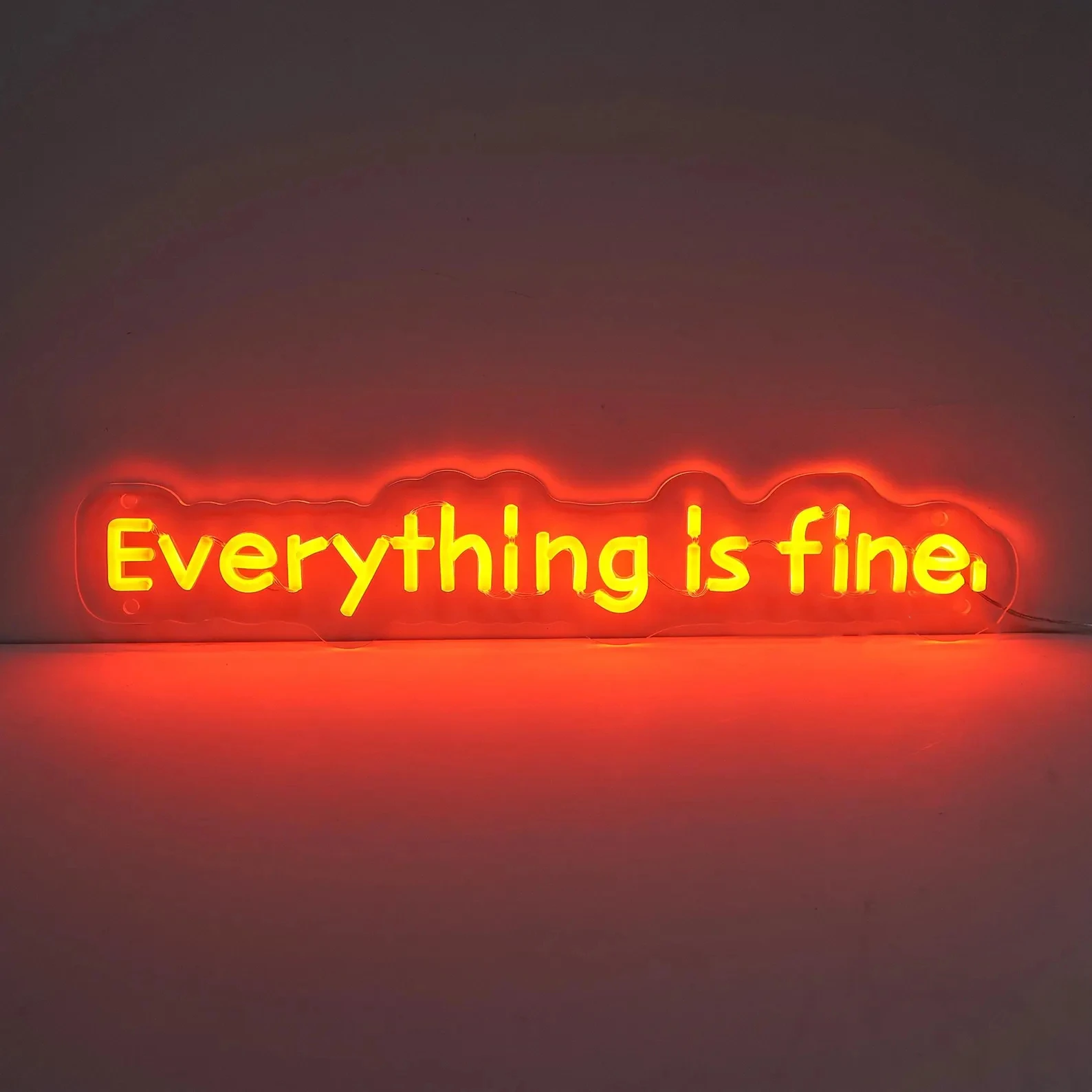 

Everything Is Fine Neon Sign, Motivational Petty Quote Room Wall Decor, Positive Aesthetic Led Neon Light, Mental Health Light