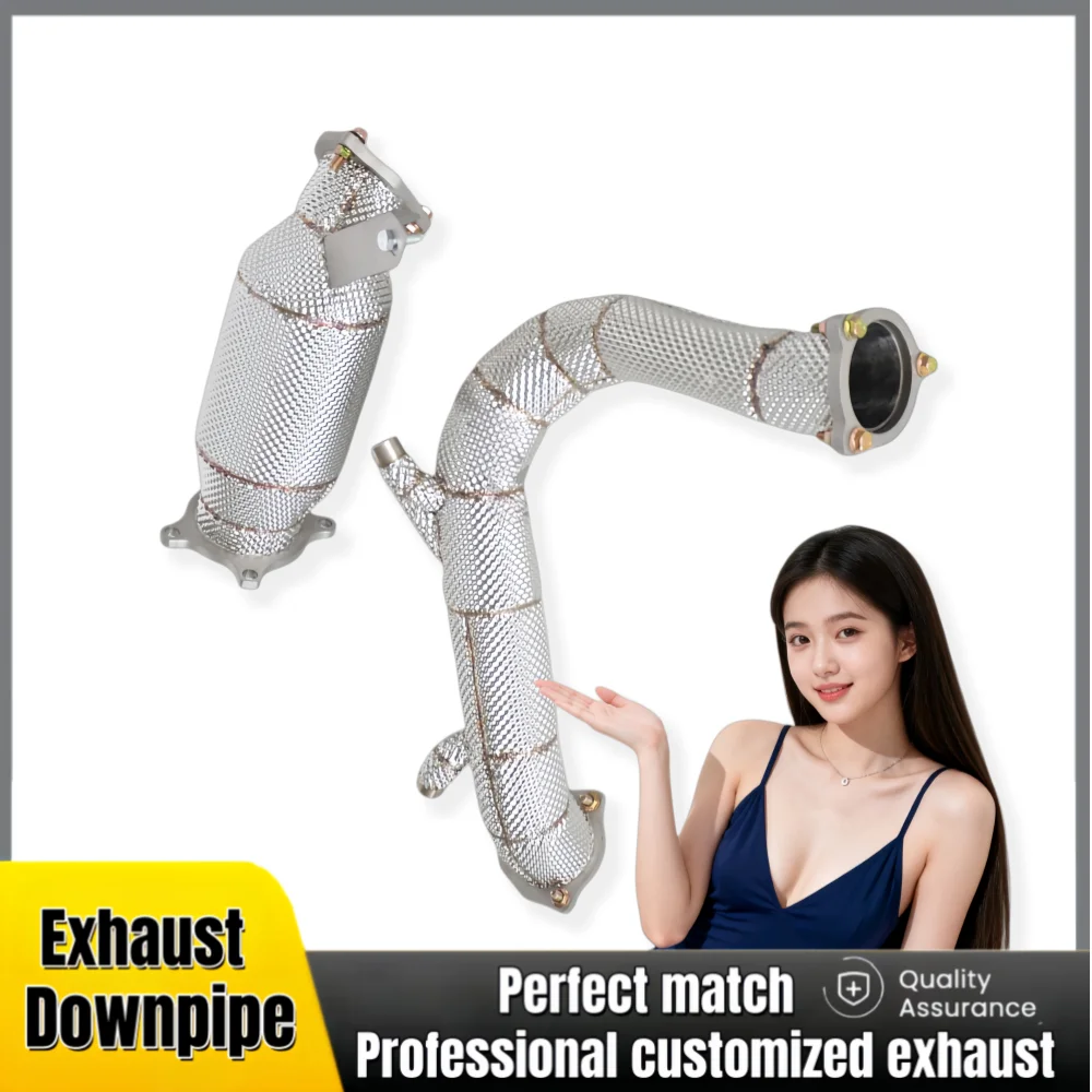 

Высокопроизводительный коллектор водосточной трубы для Audi A6 40 TFSI 2.0T C8 2020-2025 SS304, автомобильные выхлопные трубы, идеальное обновление